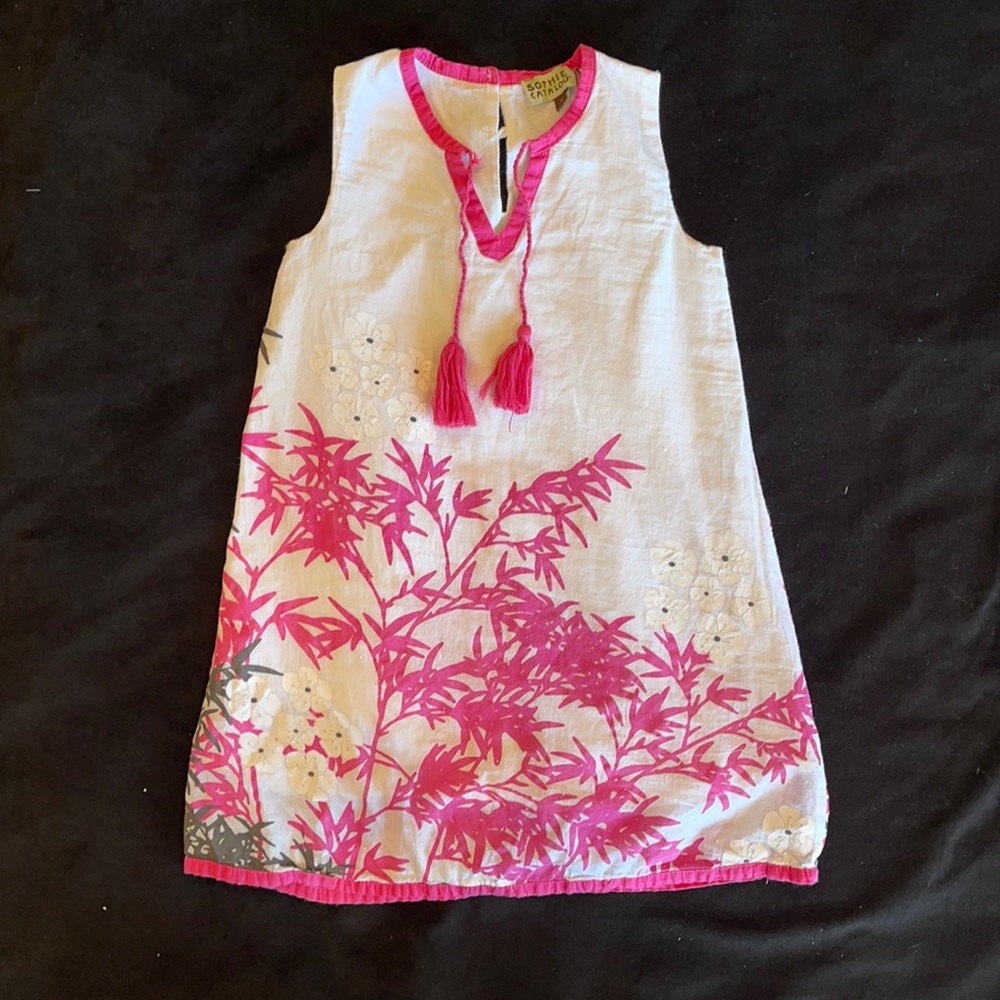Pink and white Sophie Catalou dress size 5